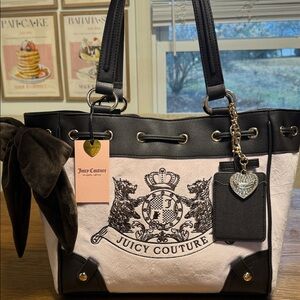 Juicy Couture Pink and Brown Tote